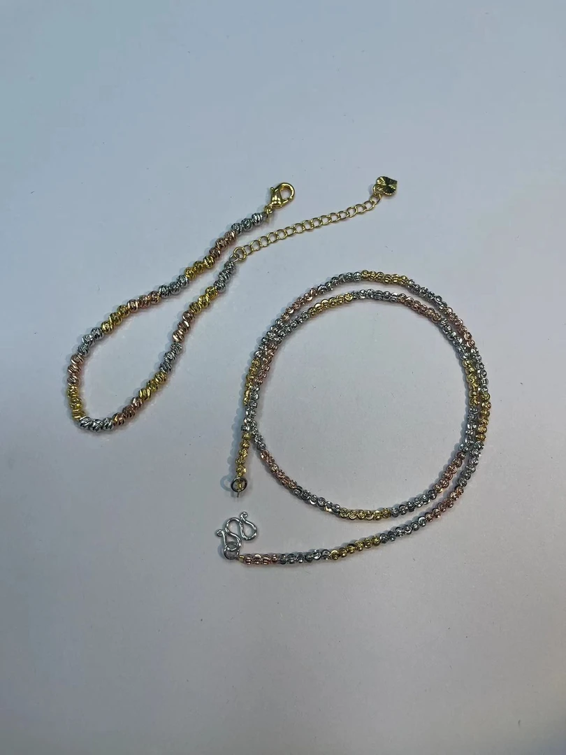 铜合金项链 【货主清货】三彩南瓜珠小套装A23