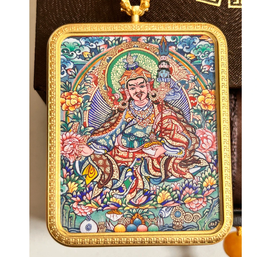 【藏博物院】| 省一级大师手绘顶级热贡唐卡作品-莲花生（18）