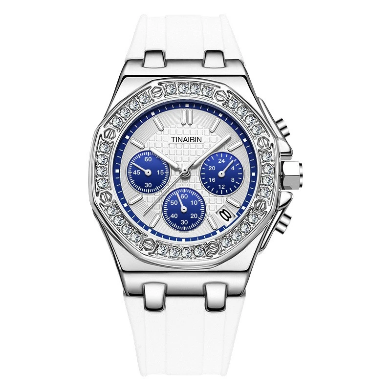 全新未使用  瑞士TINAIBIN维多利亚系列 轻奢时尚女士表赠项链CC