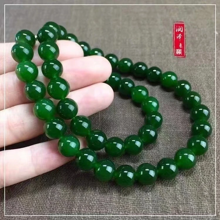 钛钢项链 钛钢项链 绿色轻奢镶嵌气质妈妈项链