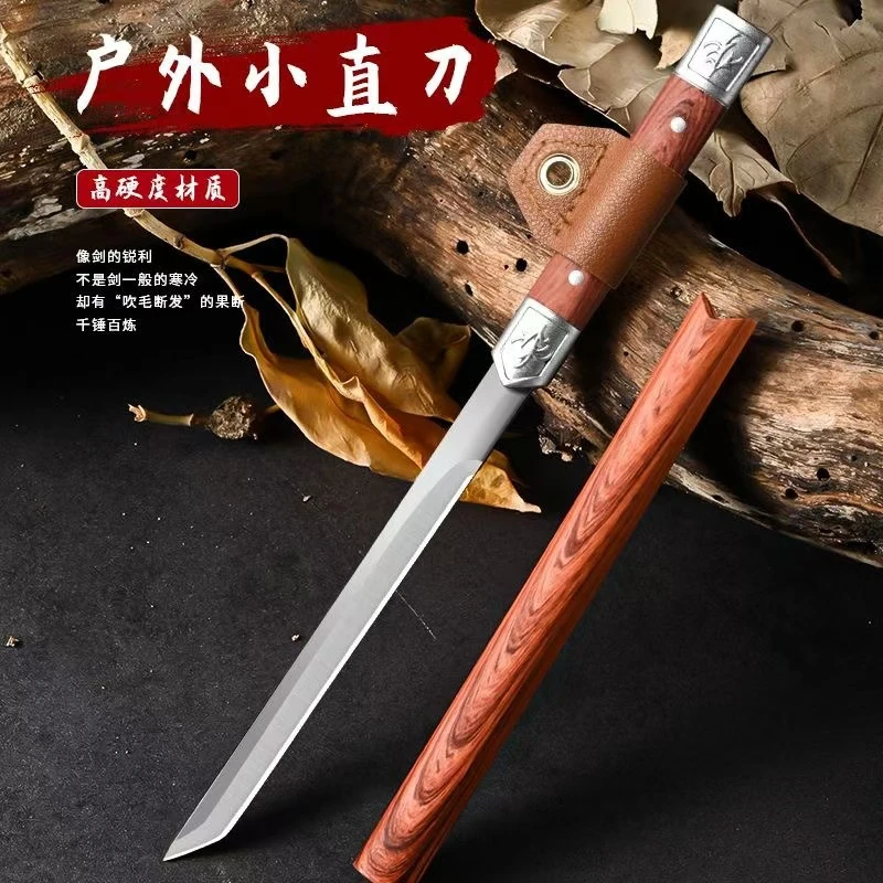 龙泉国风户外露营越野高档锻打切肉削皮加厚锋利家用厨房削皮刀