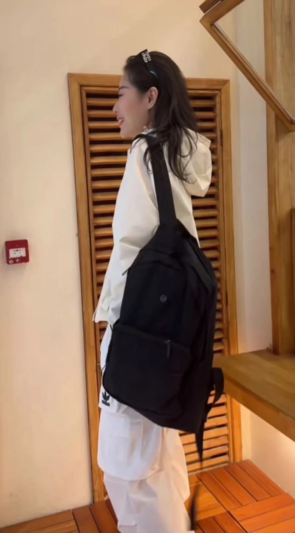 Miss Huo 速干双肩包 C 黑色 6305