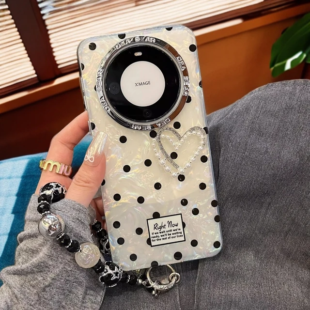 ins贝壳纹波点适用华为mate70pro手机壳女款全包防摔高档新款个性