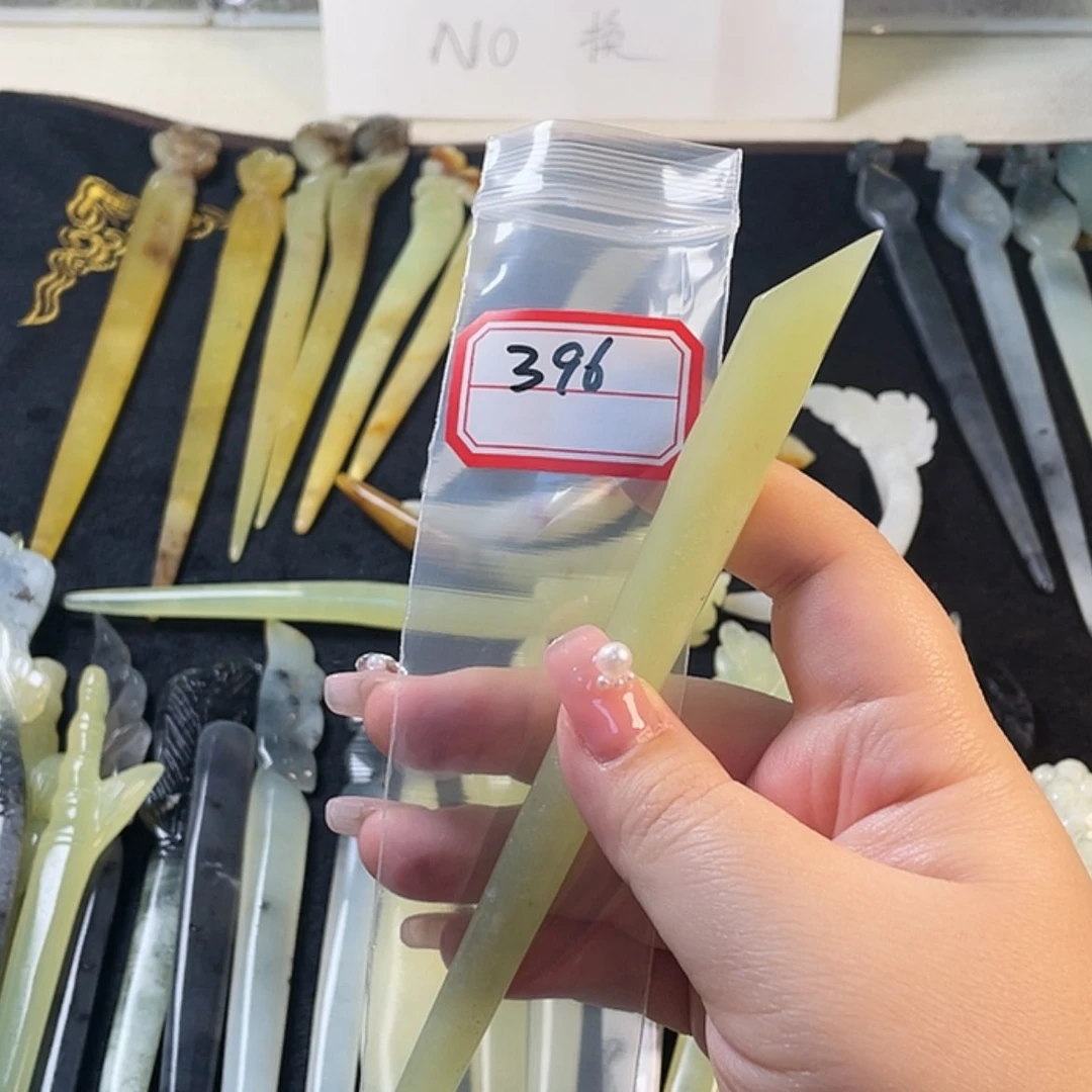 【闪购商品】蛇纹石玉发饰未镶嵌沙****?