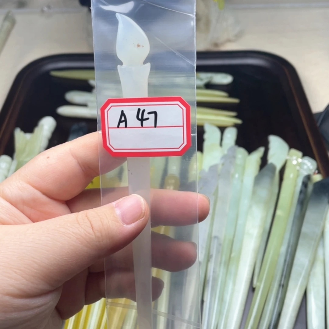 【闪购商品】蛇纹石玉发饰未镶嵌n***吖