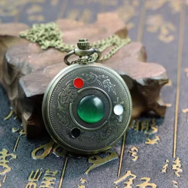 逝水流年时尚情侣复古怀表