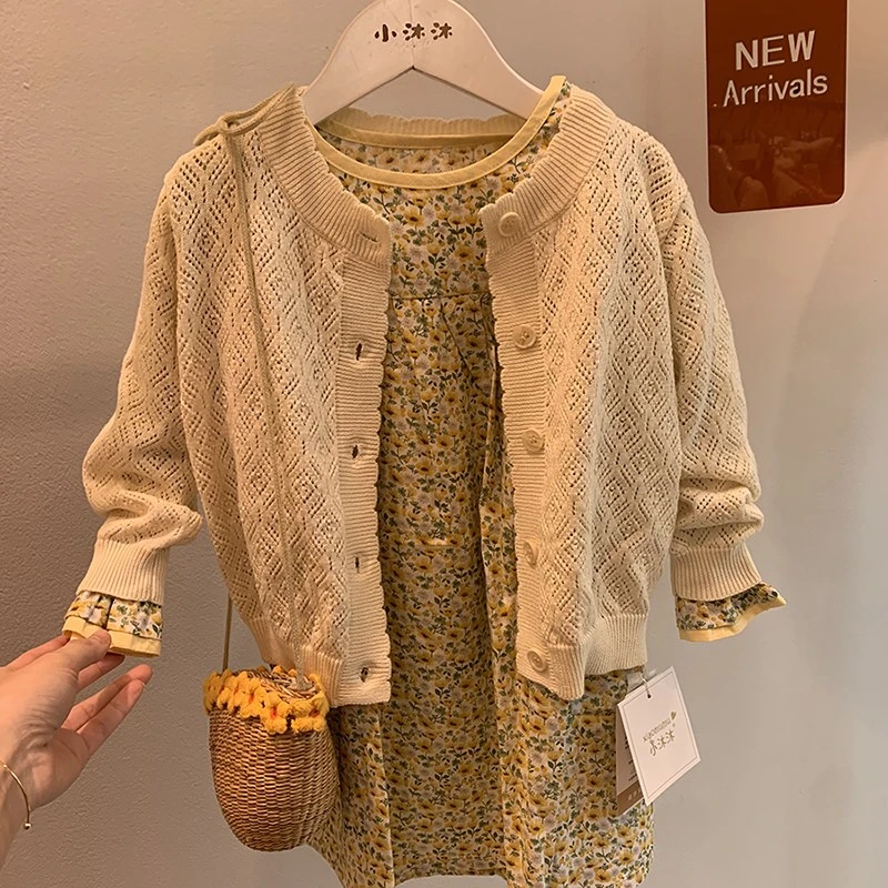 【现货】女童碎花连衣裙小女孩春秋儿童2022新款花朵裙子女宝宝洋气