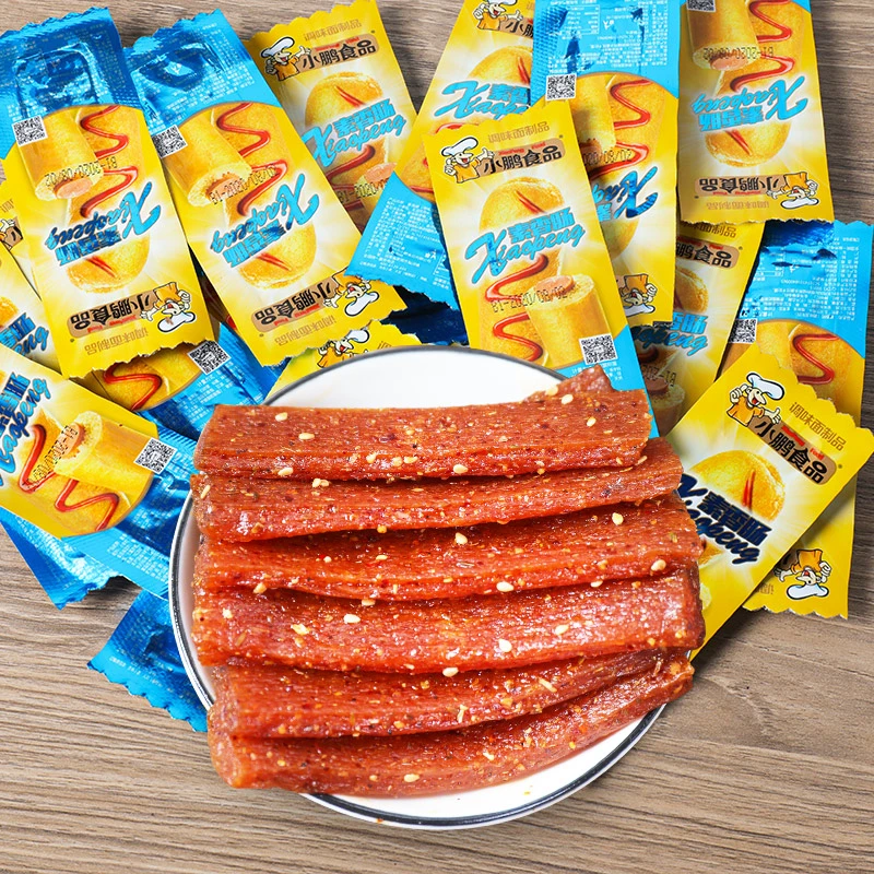 【12月商城专属】小鹏食品网红辣条素香肠香辣味甜辣休闲零食小吃