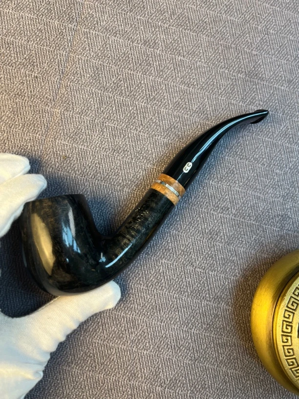 法国cc烟斗光面福尔摩斯弯