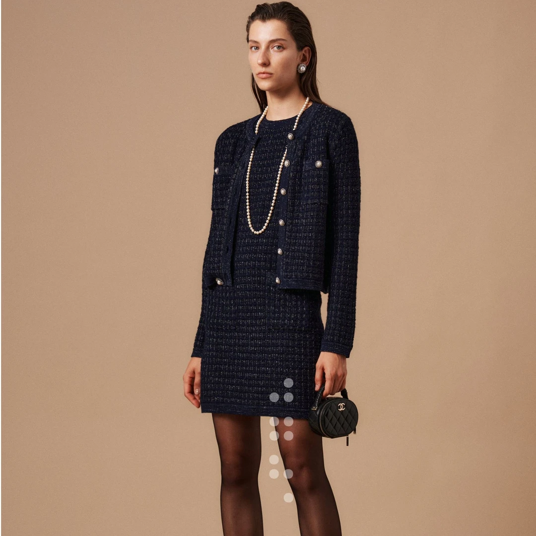 PESARO法式名媛风优雅针织短开衫3209-3077