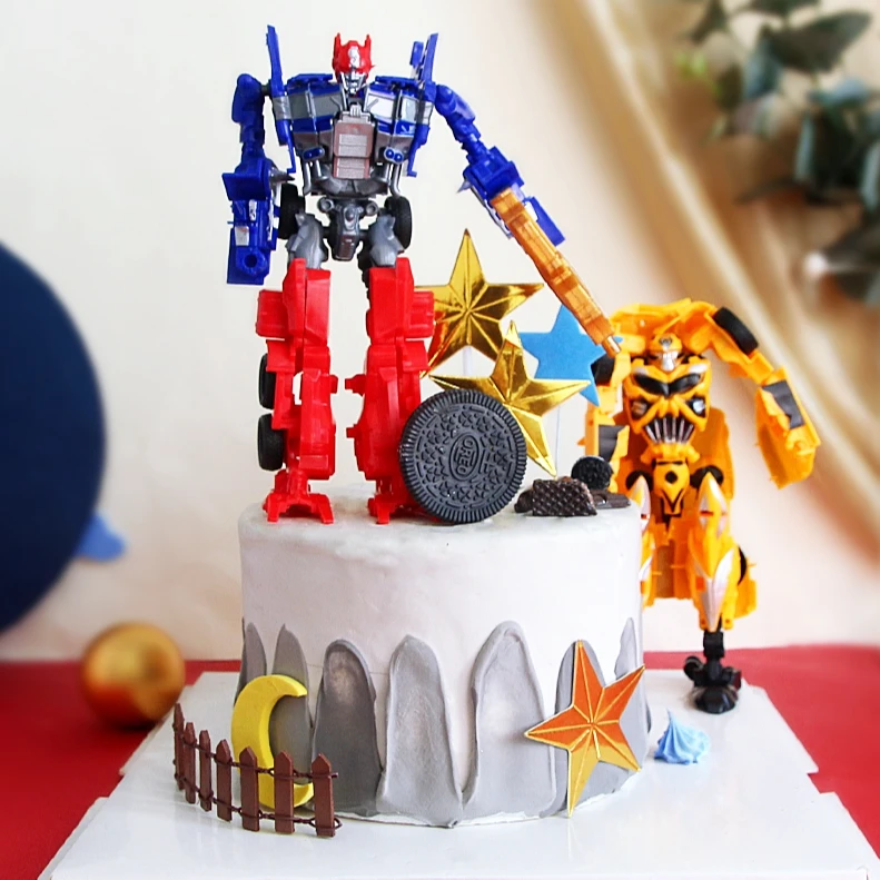 男孩变形金刚蛋糕新鲜水果夹心提前定制北京上海全国同城免费配送