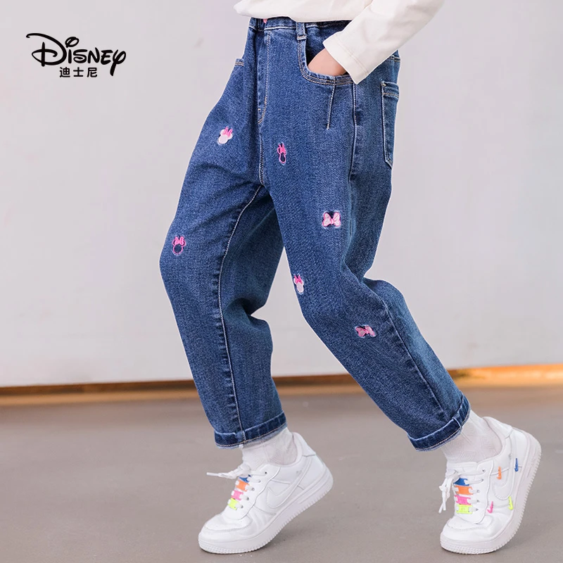 【XH】Disney/迪士尼秋季新款女童休闲百搭牛仔裤WXW3NK818
