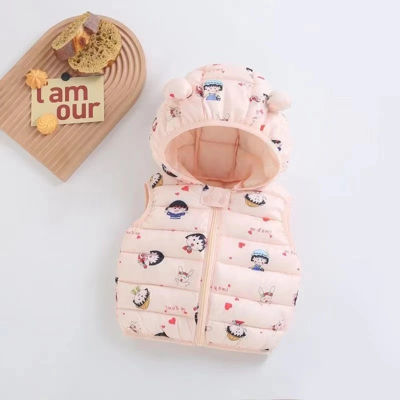 婴幼儿童轻薄棉马甲男童女童免洗棉服外套中小童冬季棉衣保暖连帽