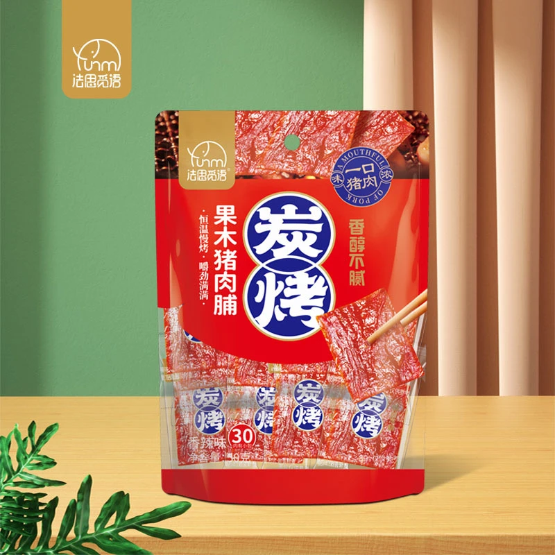 新疆包邮炭烤猪肉脯蜜汁香辣味原切果木猪肉脯肉干肉香可选30枚