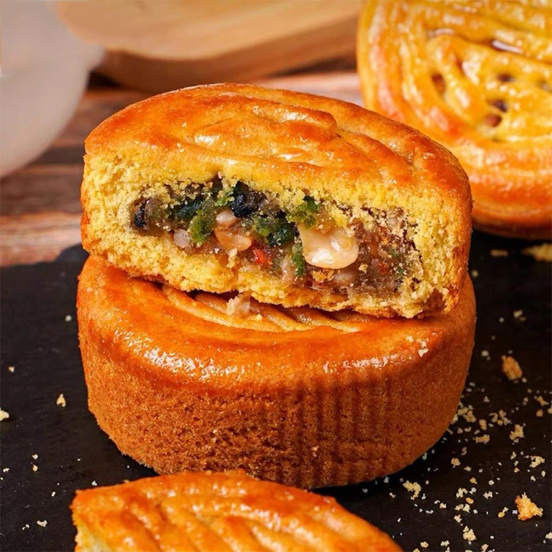 新疆包邮蛋月烧月饼传统糕点传统中秋月饼老式五仁豆沙