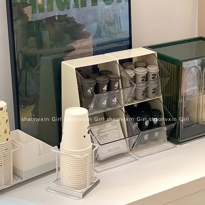 茶包收纳盒茶叶胶囊咖啡办公室亚克力桌面茶水间玄关收纳盒置物架