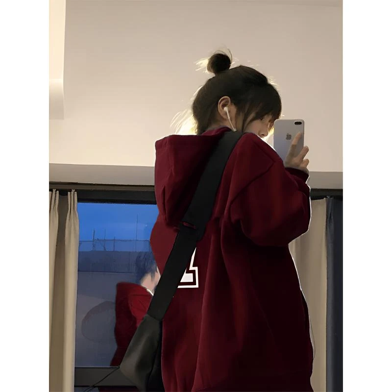 秋冬新款胖MM潮牌2-300斤加绒加厚连帽卫衣oversize慵懒风ins上衣