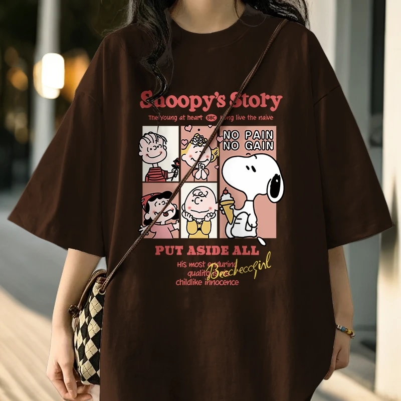 夏季小众趣味卡通印花大码2-300斤胖mm重磅100%纯棉韩版短袖T恤衫