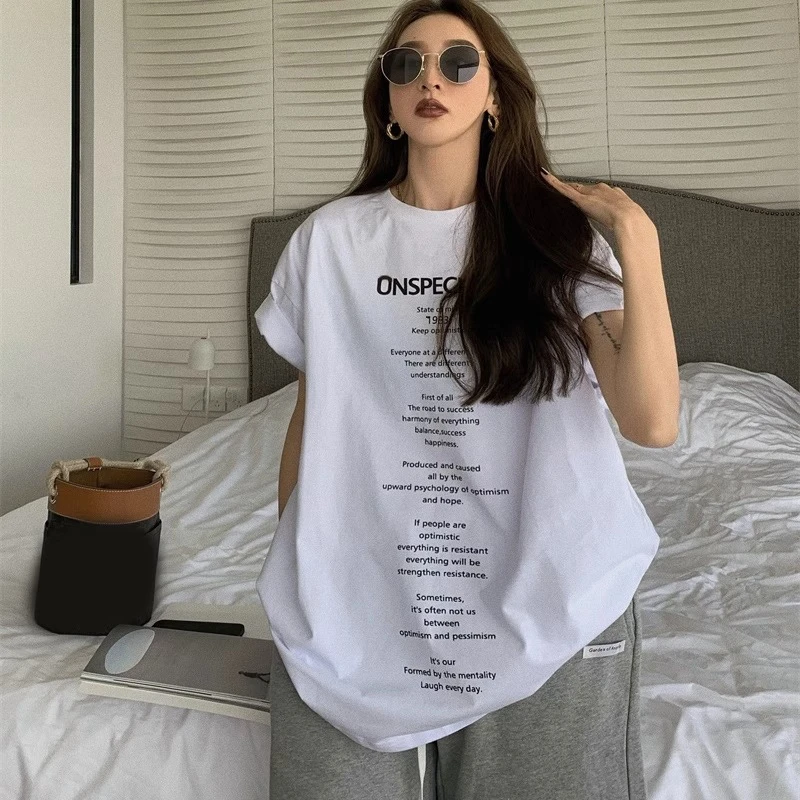 夏季时尚潮牌气质100%重磅纯棉韩版大码2-300斤情侣装圆领短袖T恤