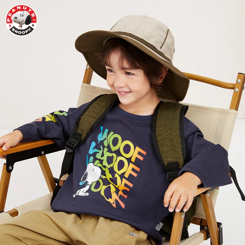 【朵爸专属】史努比儿童休闲百搭时尚潮童长袖T恤ST23303