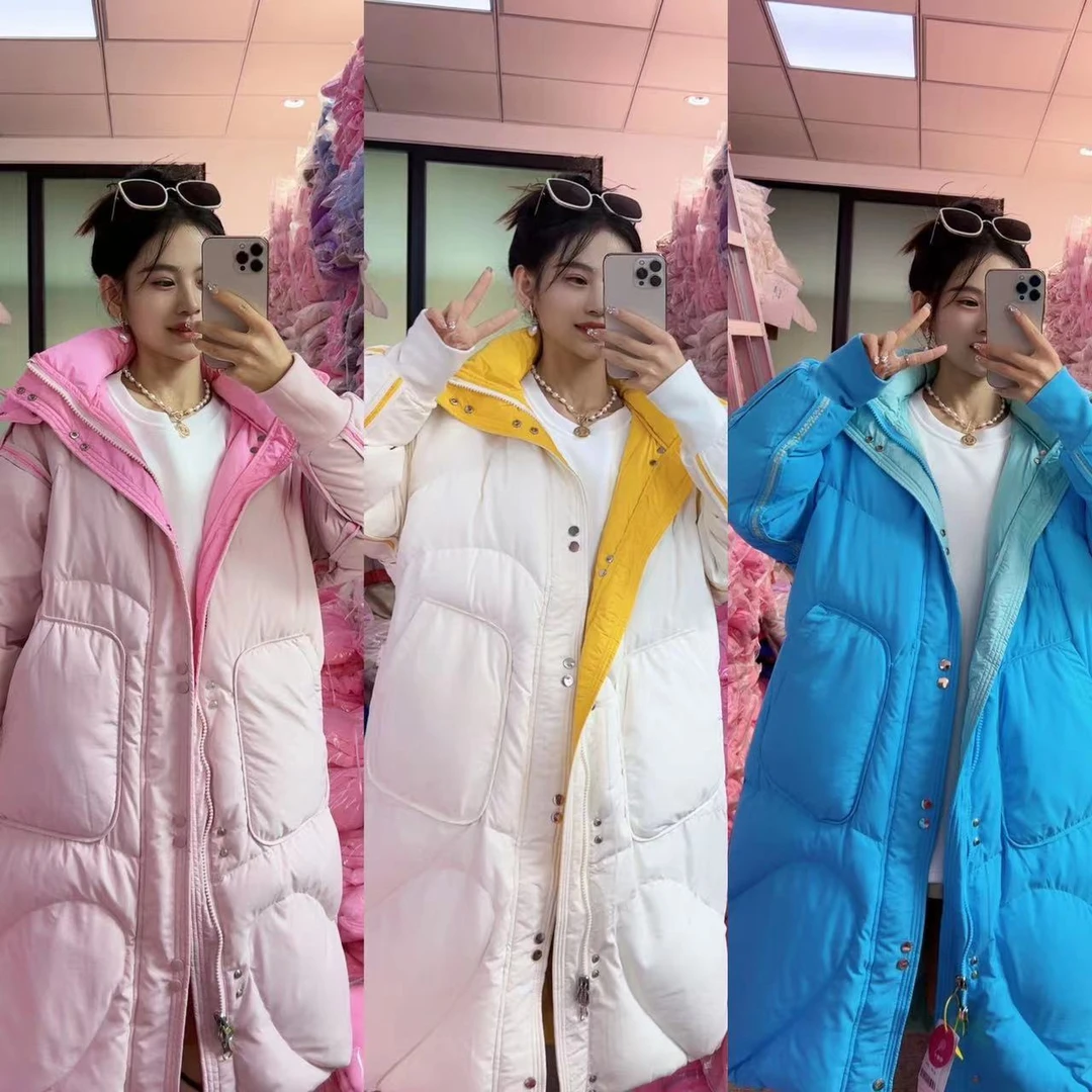 【两面穿加厚保暖 A10】两面穿加厚保暖明星同款宽松韩版连帽