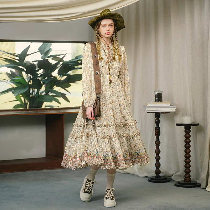 【商场同款】【情调文艺】菀壹2025秋季新款连衣裙Q01010431