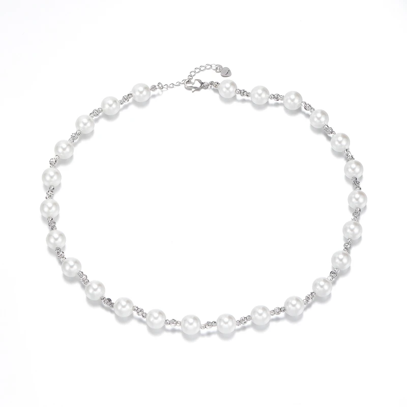 珠珠间隔项链气质时尚法式百搭轻奢 8034