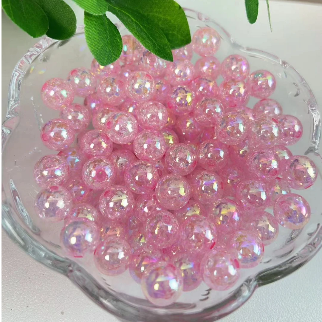 新品通孔彩色泡泡珠手工创意饰品配件