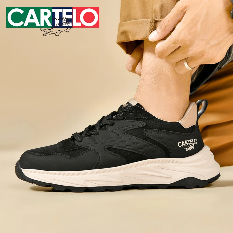 卡帝乐鳄鱼男鞋2024年秋季时尚休闲鞋百搭潮鞋舒适防滑跑步运动鞋