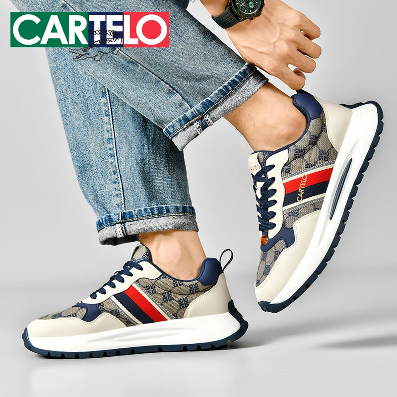 卡帝乐鳄鱼复古情侣休闲鞋春季透气百搭增高厚底男女同款运动鞋子