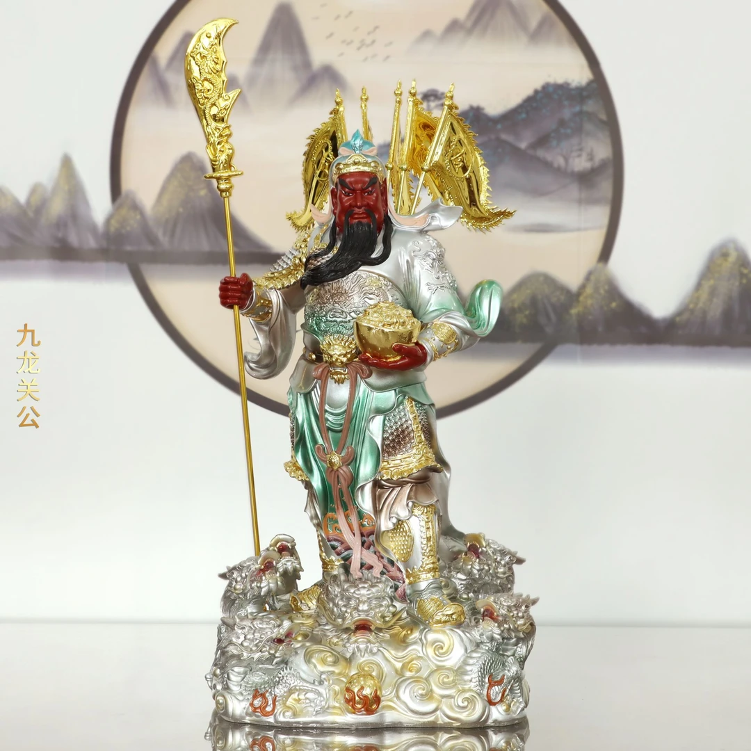 树脂关公摆件立刀关二爷招财武财神爷家用开业礼品招财关公