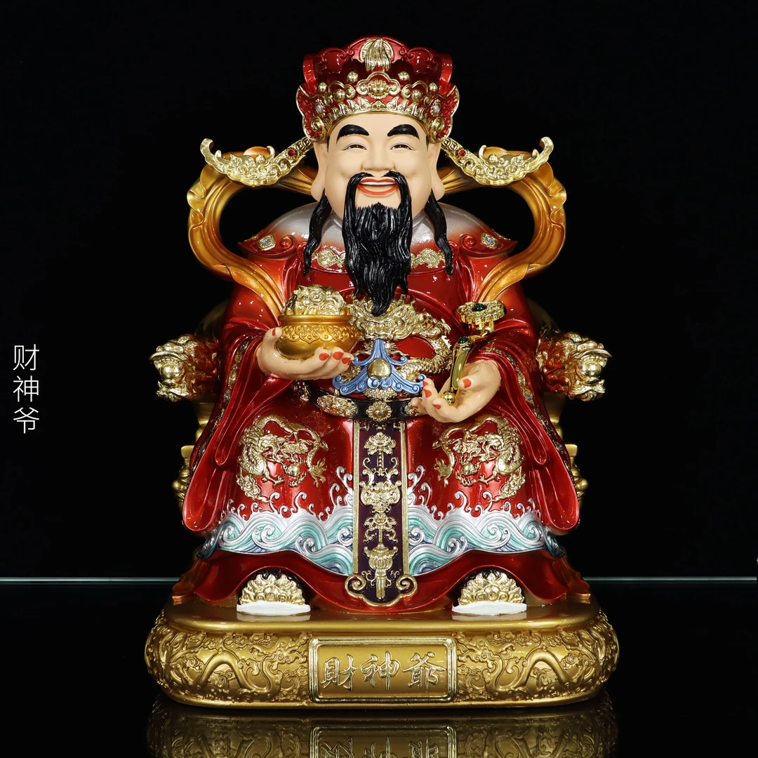 新树脂文财神佛像彩绘家用进宝比干范蠡店铺开业礼品客厅家居摆件