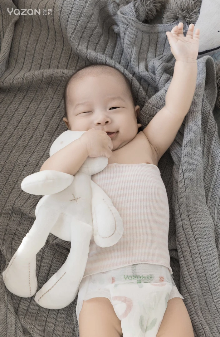 雅赞【婴儿肚围】纯棉条纹肚围护脐带柔软透气高弹防风防凉