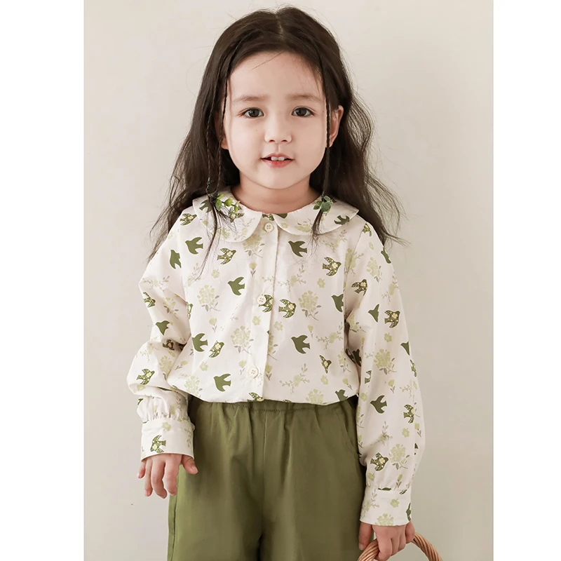 幼悠女童春秋季衬衣2024新款洋气宝宝休闲女孩可爱儿童衬衫ZC0011