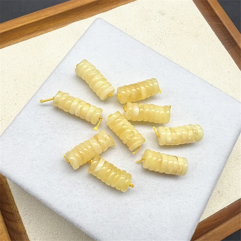 天然蜜蜡隔片配件约8mm每段约8片DIY手工女式手链女款随机发货1个