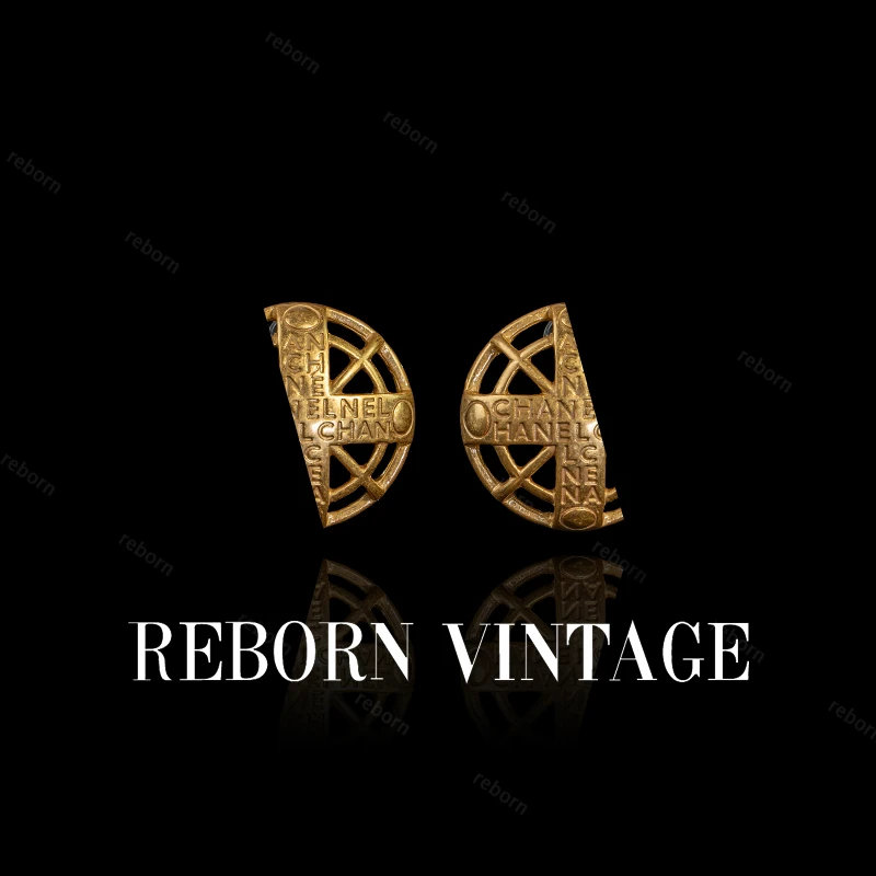 铜合金耳饰 Reborn Vintage气质时尚复古手工经典金色耳夹中古M09
