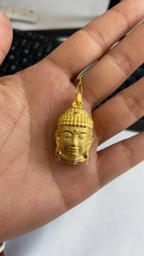 足金佛头#佛头#素款#时尚#足金