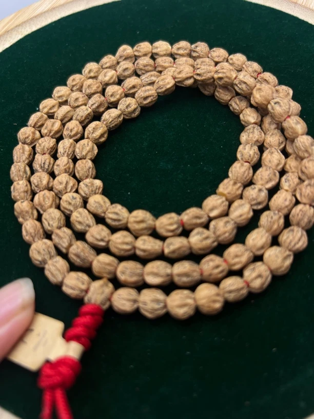 热振玉魑魅大深坑微磨原桩高油高密柏香籽108长串脖挂百香籽