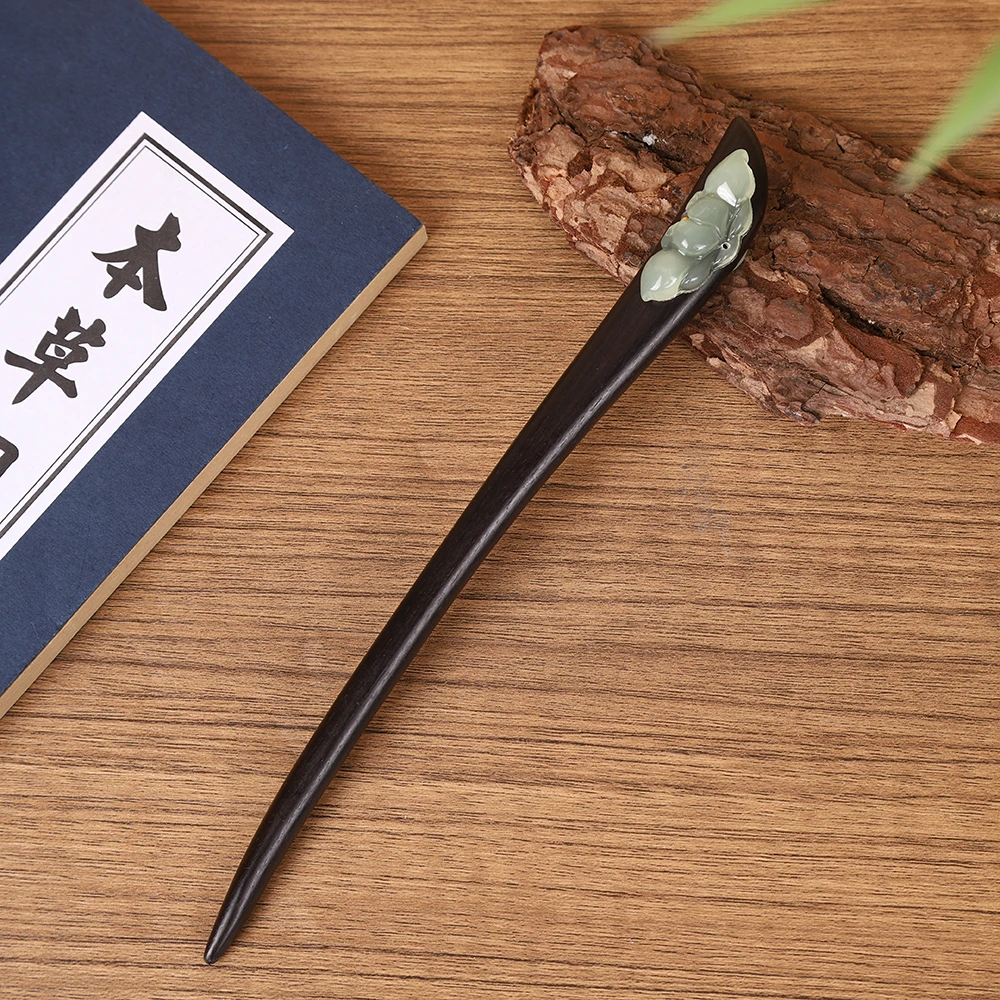 黑檀木发簪简约精致现代风木簪百搭精致簪子小仙女日常百搭款簪子