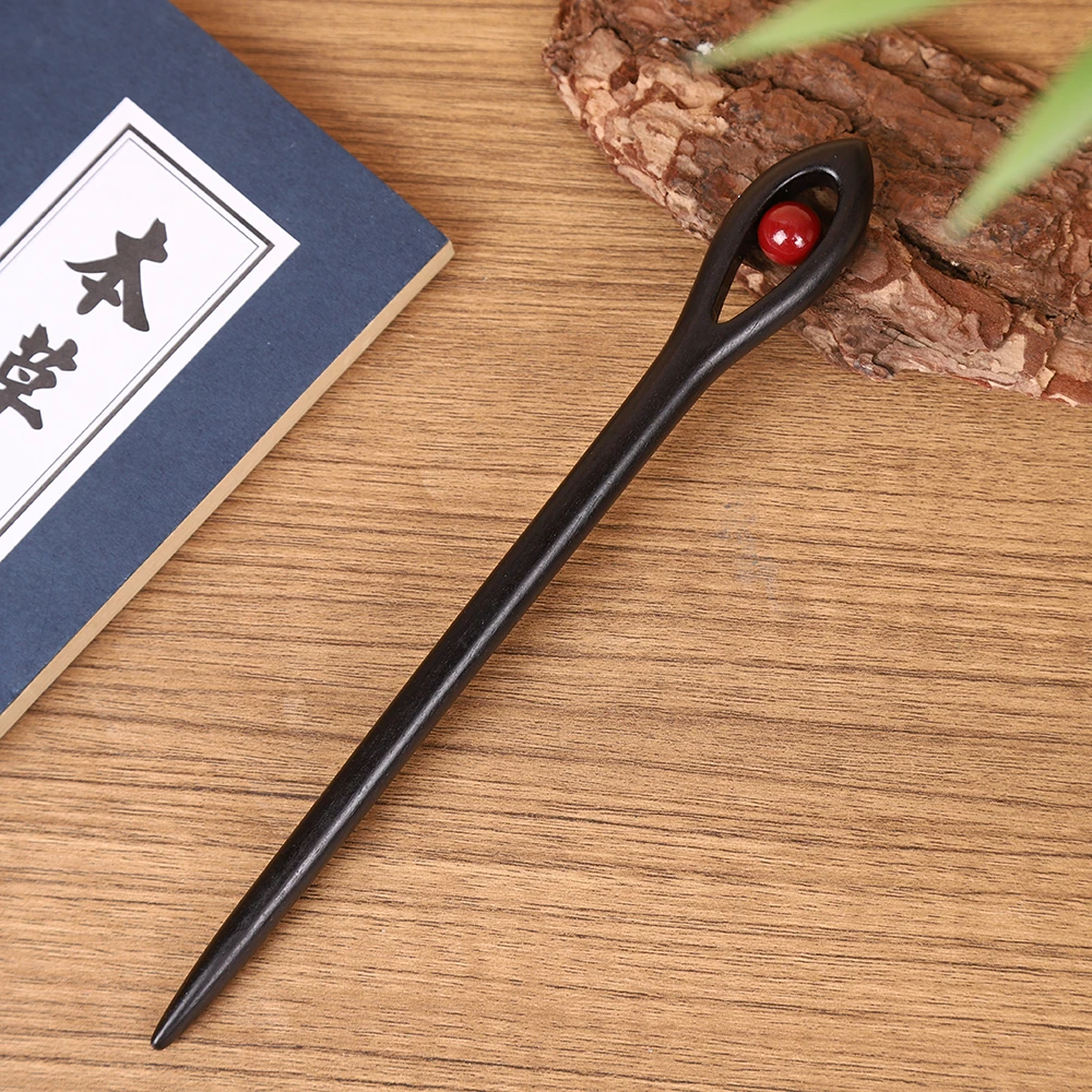 18厘米黑檀木发簪小清新风简约发簪日常百搭木簪精致盘发簪子头饰