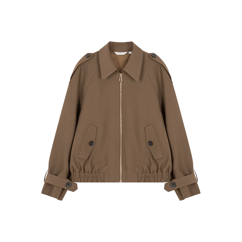 沫晗依美工装风夹克外套2025秋季都市休闲百搭时髦感短款外套5418