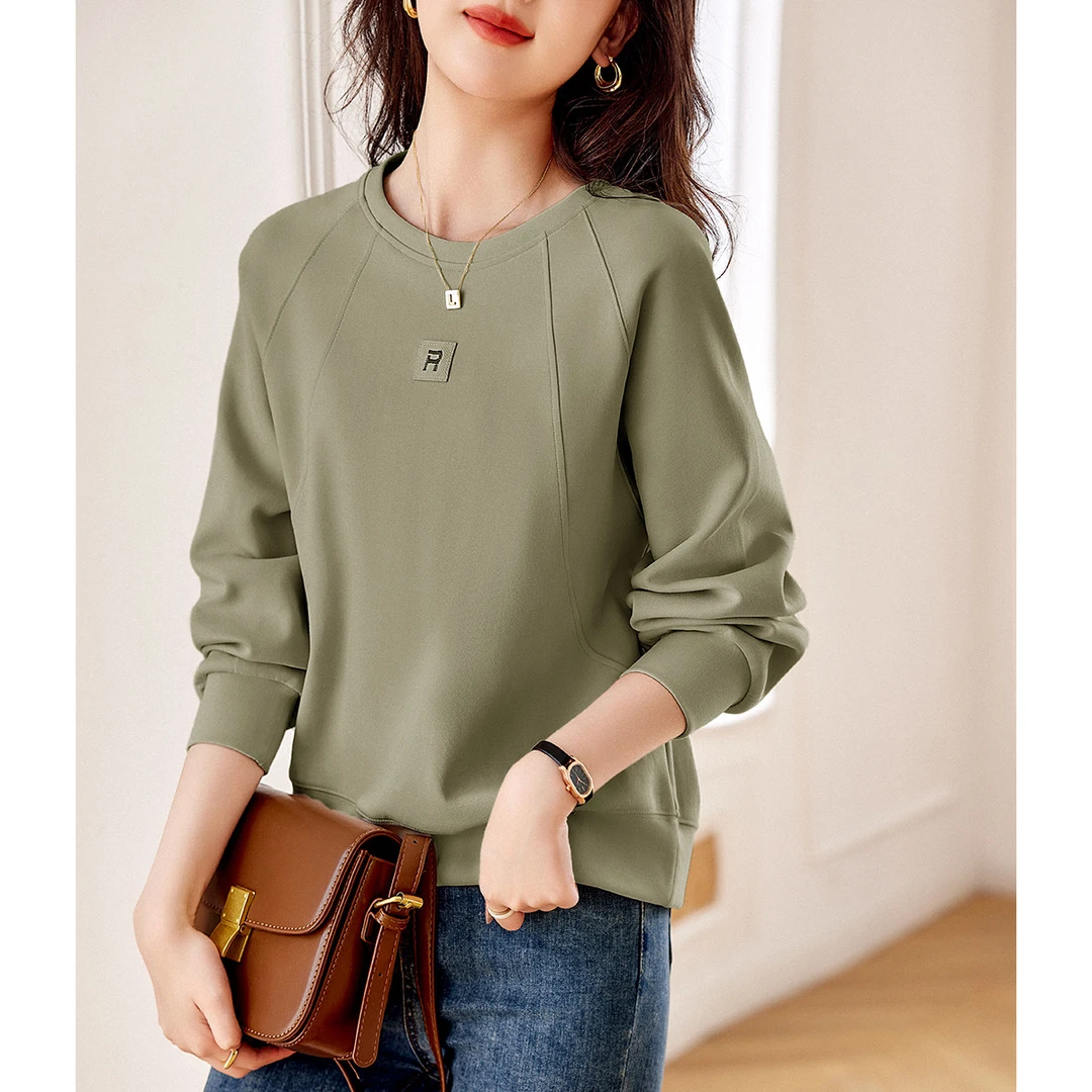 XWI/欣未时尚设计感休闲百搭卫衣2025秋冬款优雅气质女外套7447