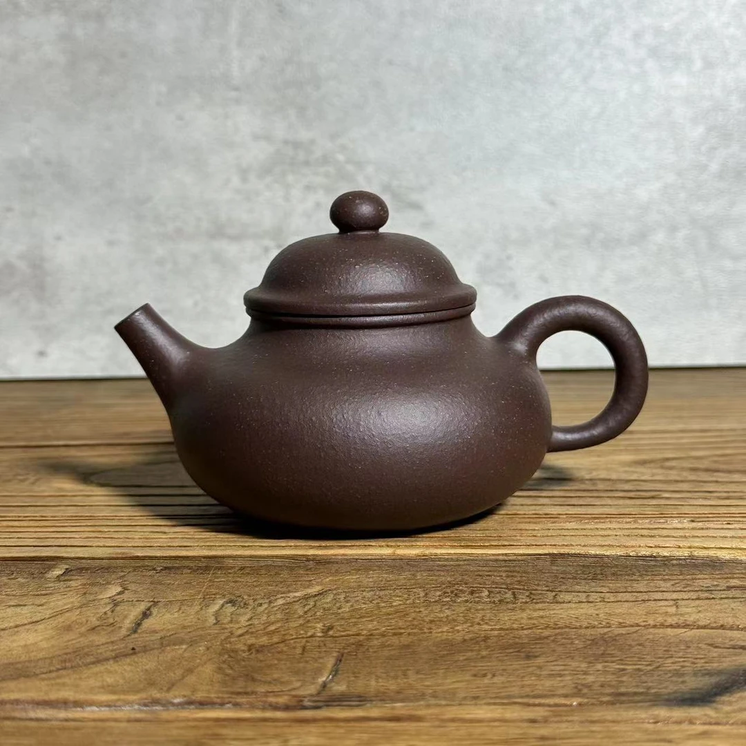 【家藏料自制款】容天 紫玉金砂 180cc 沈超制 紫砂壶690