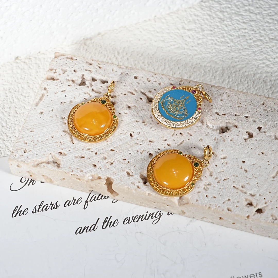 【珠寶】S925银蜜蜡吊坠-22758（多样性发其一）