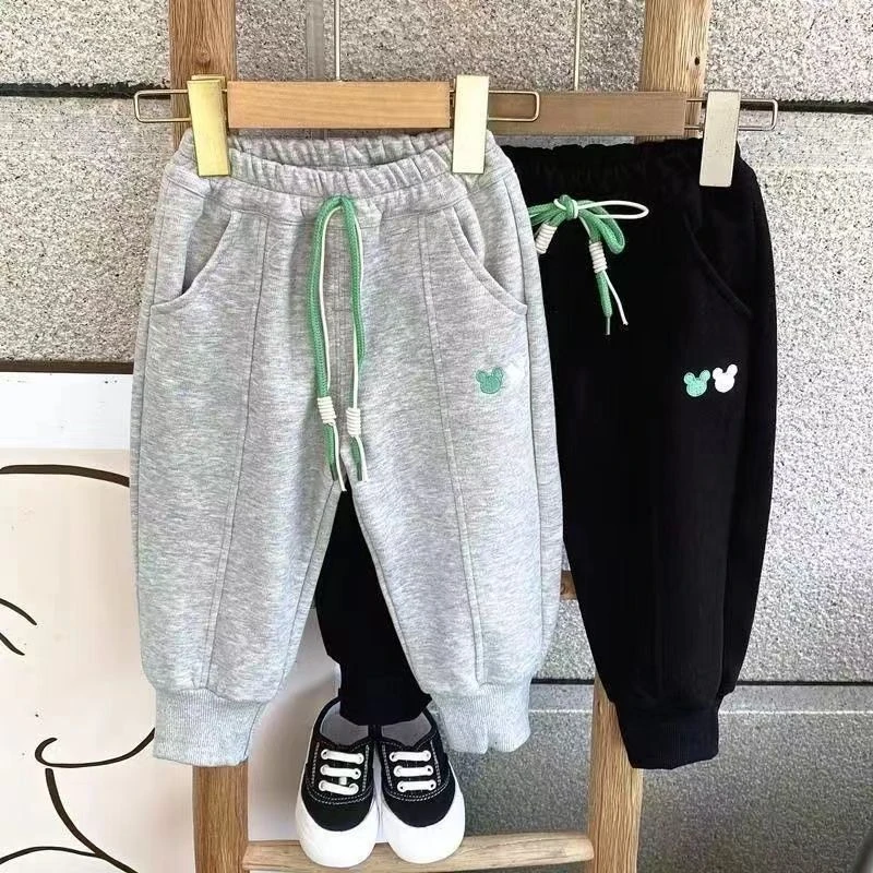儿童裤子男春秋款卫裤女宝宝冬季外穿长裤中小童运动裤加绒一体绒