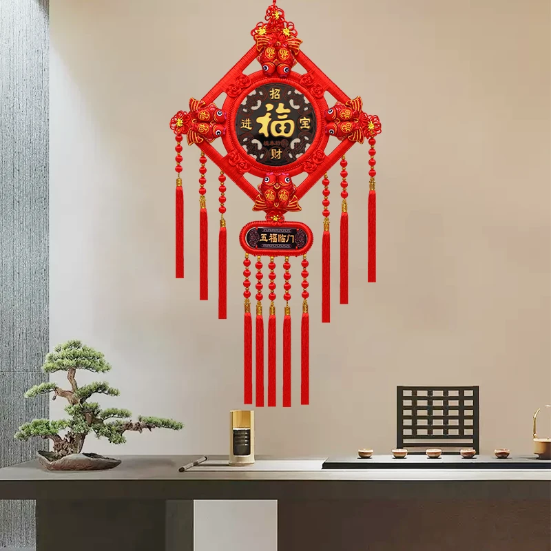 【新品】灯笼球搭配中国结大号客厅吉祥挂件春节新年装饰用品