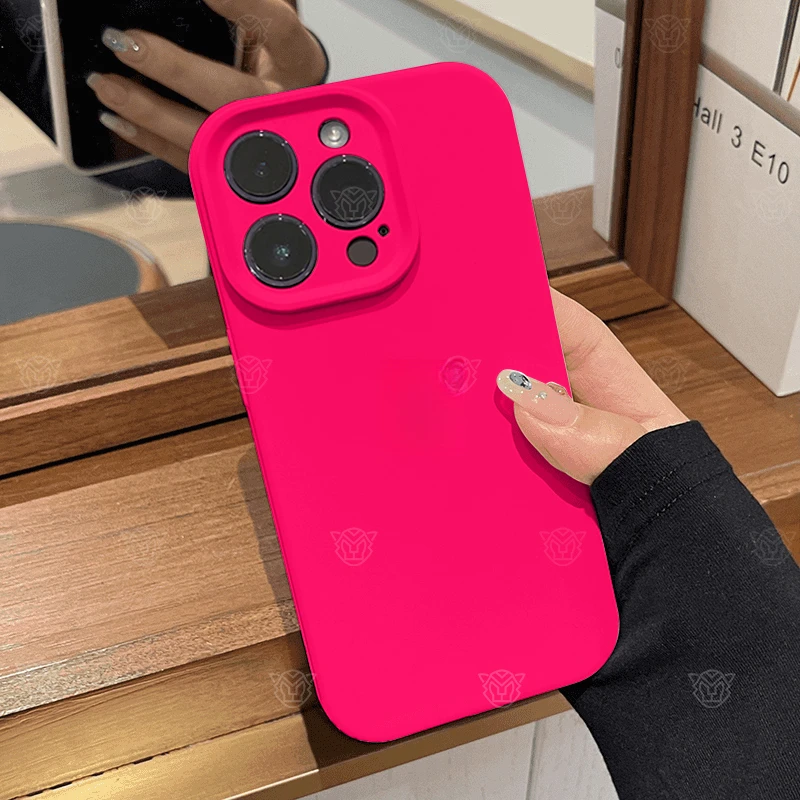 荧光粉精孔适用苹果15创意iPhone14promax网红13液态硅胶12手机壳