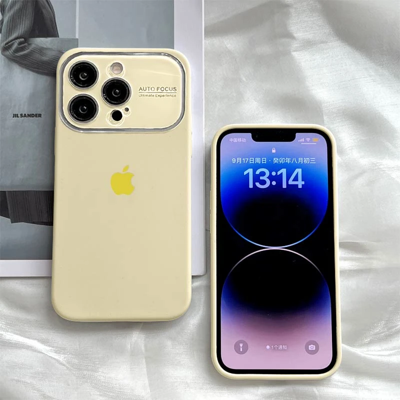 高颜值液态硅胶适用于苹果14手机壳大视窗iPhone14promax防摔13女