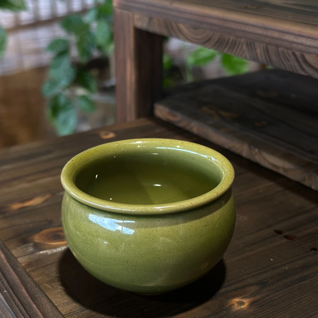 【赫贺阑】竹青釉陶瓷主人杯复古风缸杯禅定杯中式家用功夫茶具茶杯
