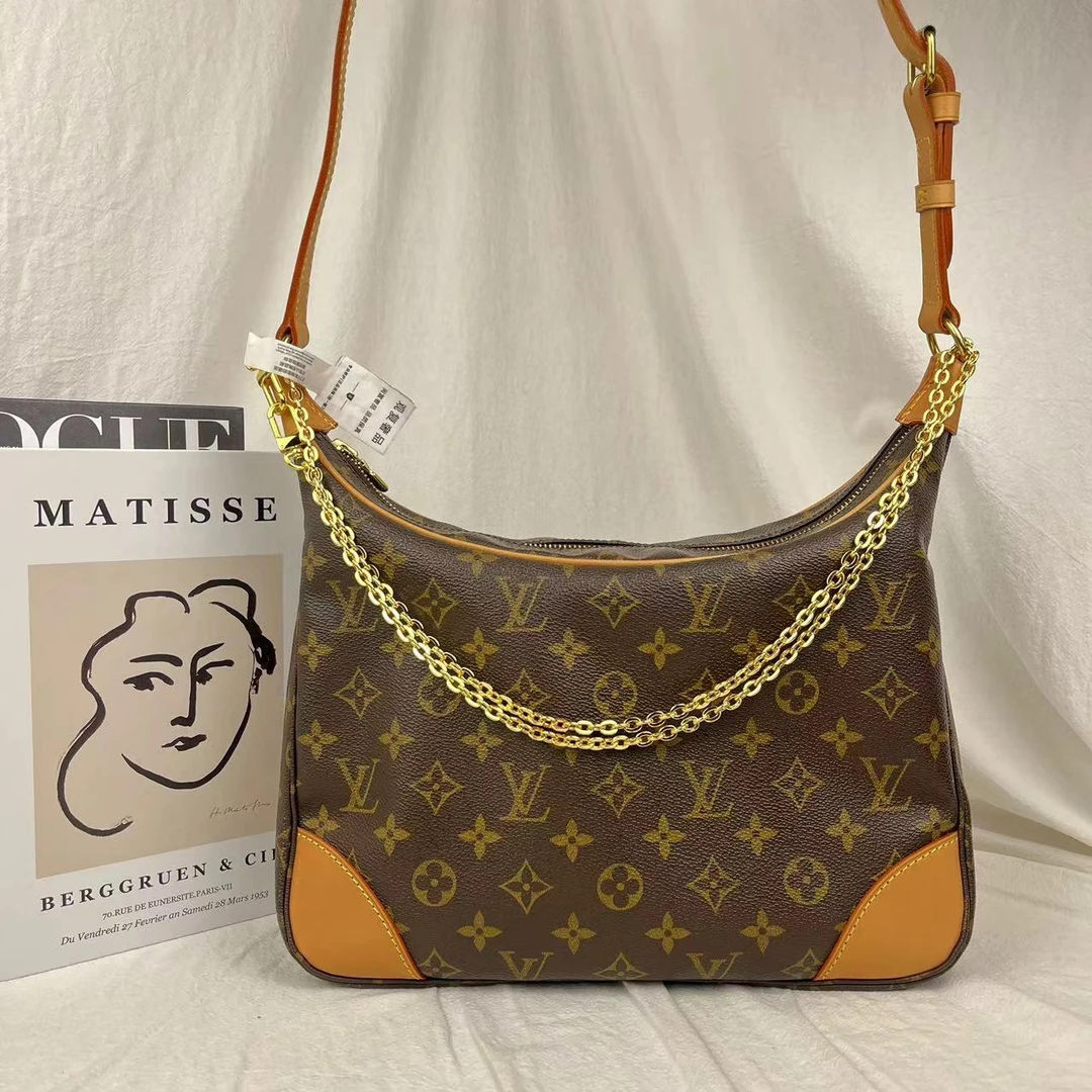 99新 LouisVuitton/路易威登 LV 中古牛角包小号单肩肩包腋下斜跨